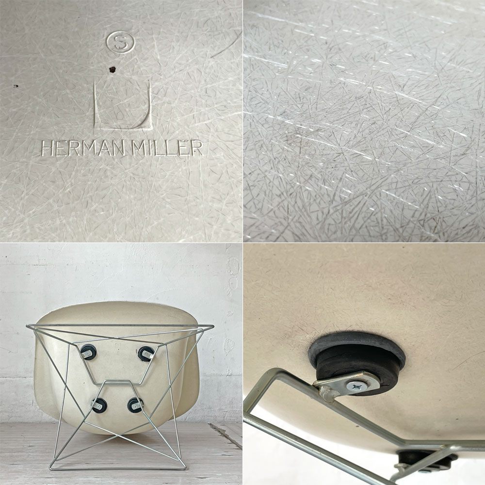 ハーマンミラー Herman Miller アームシェルチェア ラウンジチェア セカンド 2nd FRP キャッツクレイドル イームズ ビンテージ ミッドセンチュリー ★