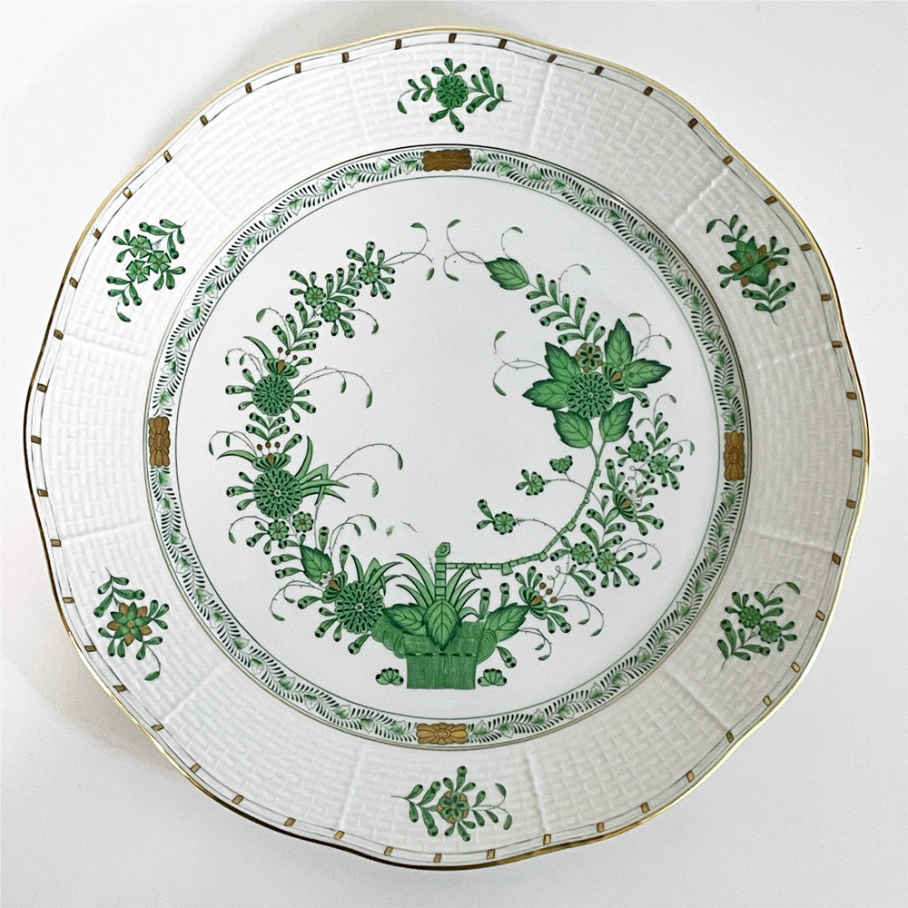 ヘレンド HEREND HVNGARY インドの華 プレート 6枚セット Φ30cm ハンドペイント 白磁食器 ハンガリー ●