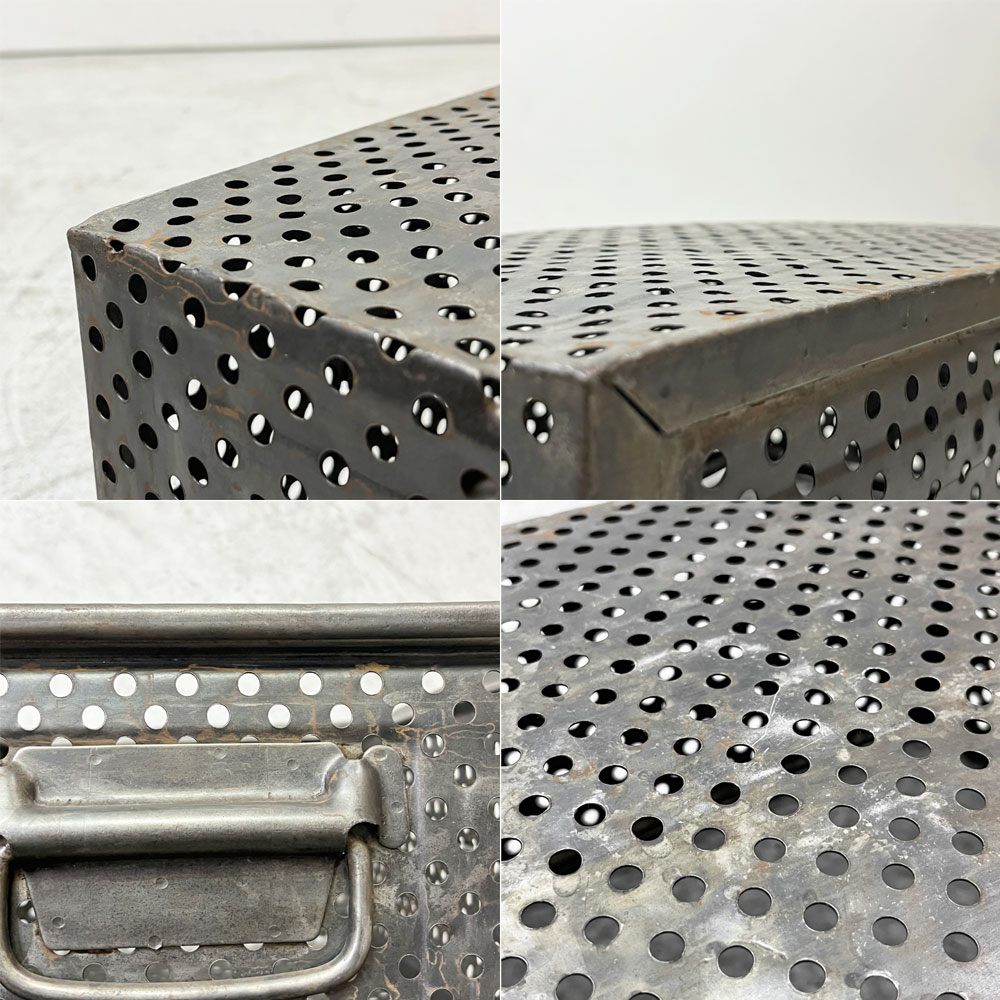 SCHAFER スタッキング ストレージボックス パンチングメタル インダストリアル ドイツビンテージ B ●