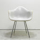 ハーマンミラー Herman Miller アームシェルチェア 2nd ビンテージ FRP製 PVCレザー グレー Hベース C&R イームズ ミッドセンチュリー ●