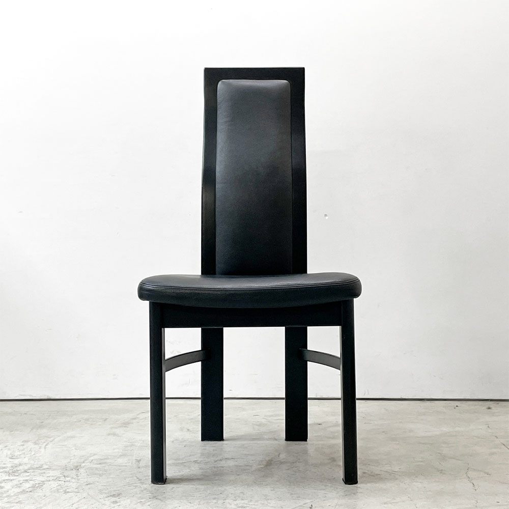 カリモク karimoku アームレスチェア CE3505BB ハイバックダイニングチチェア ブナ材 ブラック 参考定価￥45,600- A ●