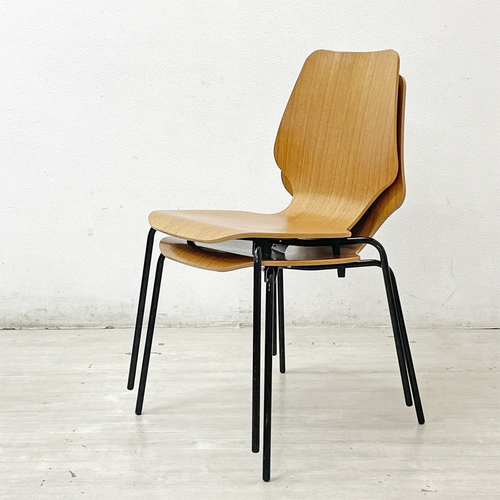 セイアローズ SEIARROWS ウッドスタックチェア WOOD STACK CHAIR チーク材 プライウッド スタッキングチェア B ●