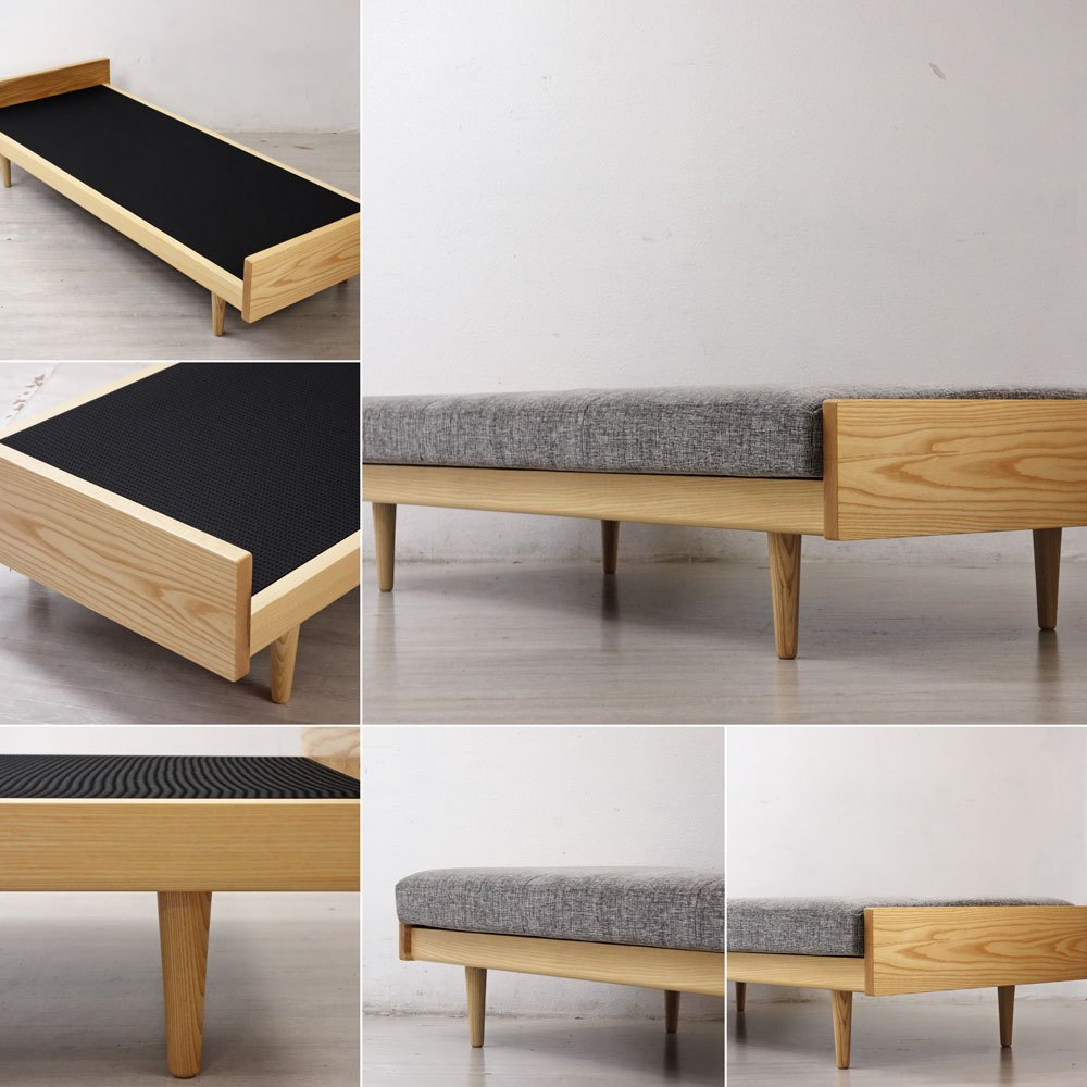 グラフ graf × 相合家具 SOGO adシリーズ デイベッドベンチ Day bed bench W171cm ホワイトアッシュ材 ファブリック  ●