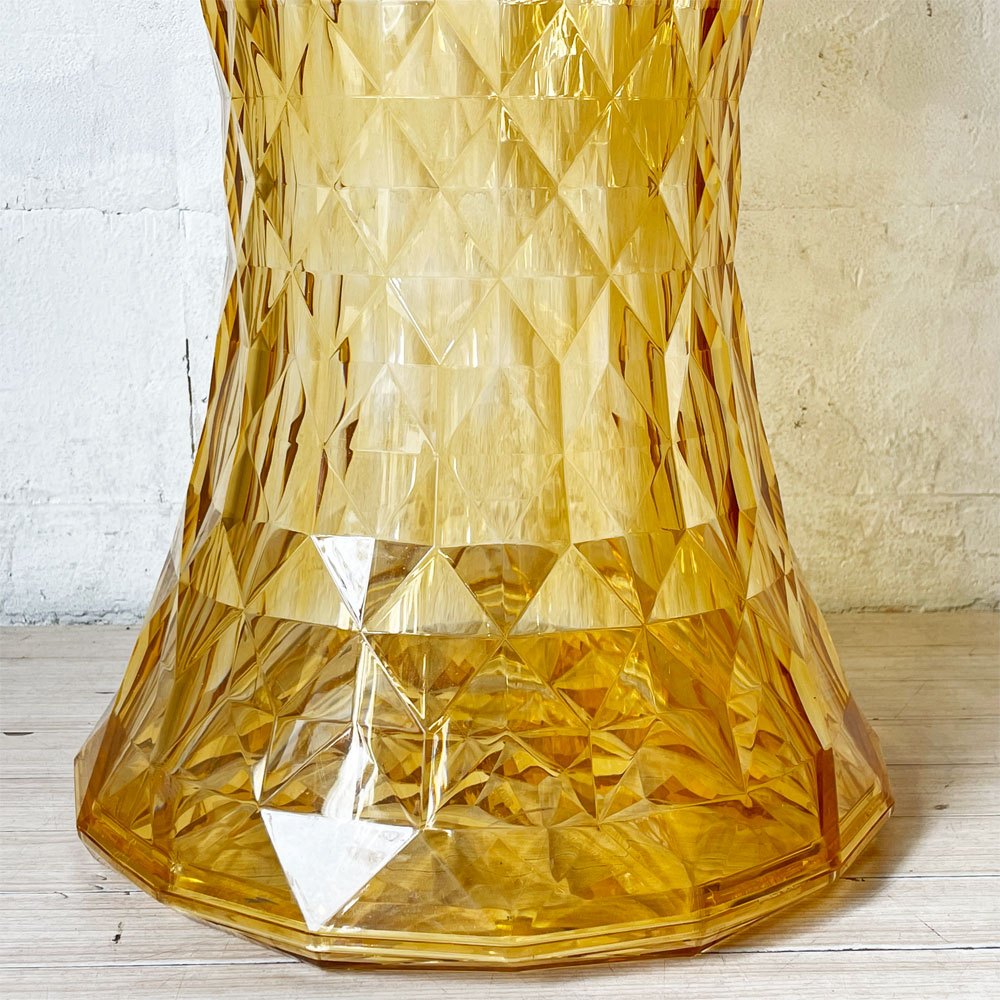 カルテル Kartell ストーン STONE スツール サイドテーブル イエロー Φ30cm マルセル・ワンダース Marcel Wanders イタリア 定価￥47,700- ★