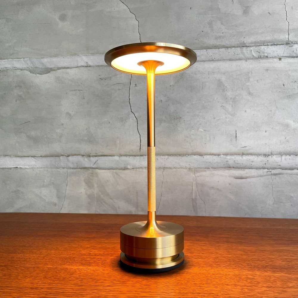アンビエンテック Ambientec ターンプラス TURN ブラス 調光式 テーブルライト 真鍮カラー LED 充電式 説明書付 定価￥63,800- ♪