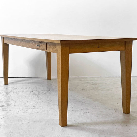 カーフ Karf オウンメイク OWN MAKE ダイニングテーブル 抽斗付き オーク無垢材 ナチュラル 北欧テイスト 廃番モデル ●