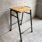 UKビンテージ プライウッド×スチールパイプ スツール Stool インダストリアル 英国家具 ♪