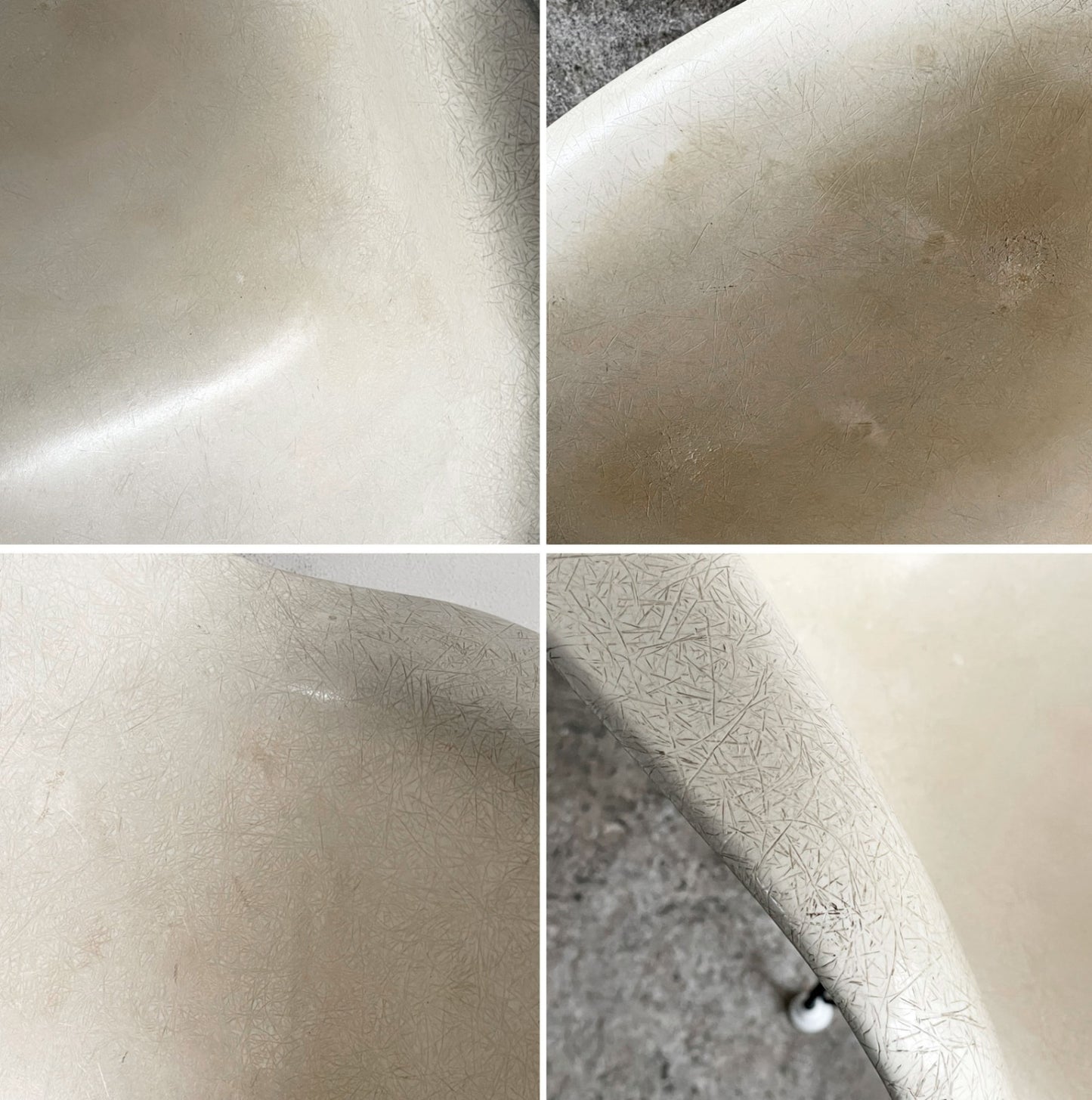 ハーマンミラー Herman Miller アームシェルチェア セカンド 2nd FRP パーチメント すっぴんモデル エッフェルベース イームズ ミッドセンチュリー ■