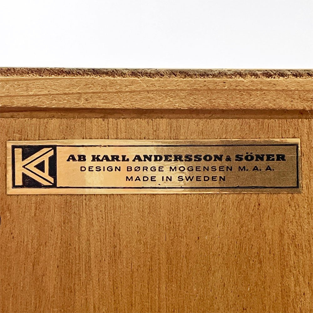 カールアンダーソン＆ソナー Karl Andersson & soner チーク材化粧合板 キャビネット 引き戸 W135cm ボーエ・モーエンセン スウェーデン 北欧家具 ●