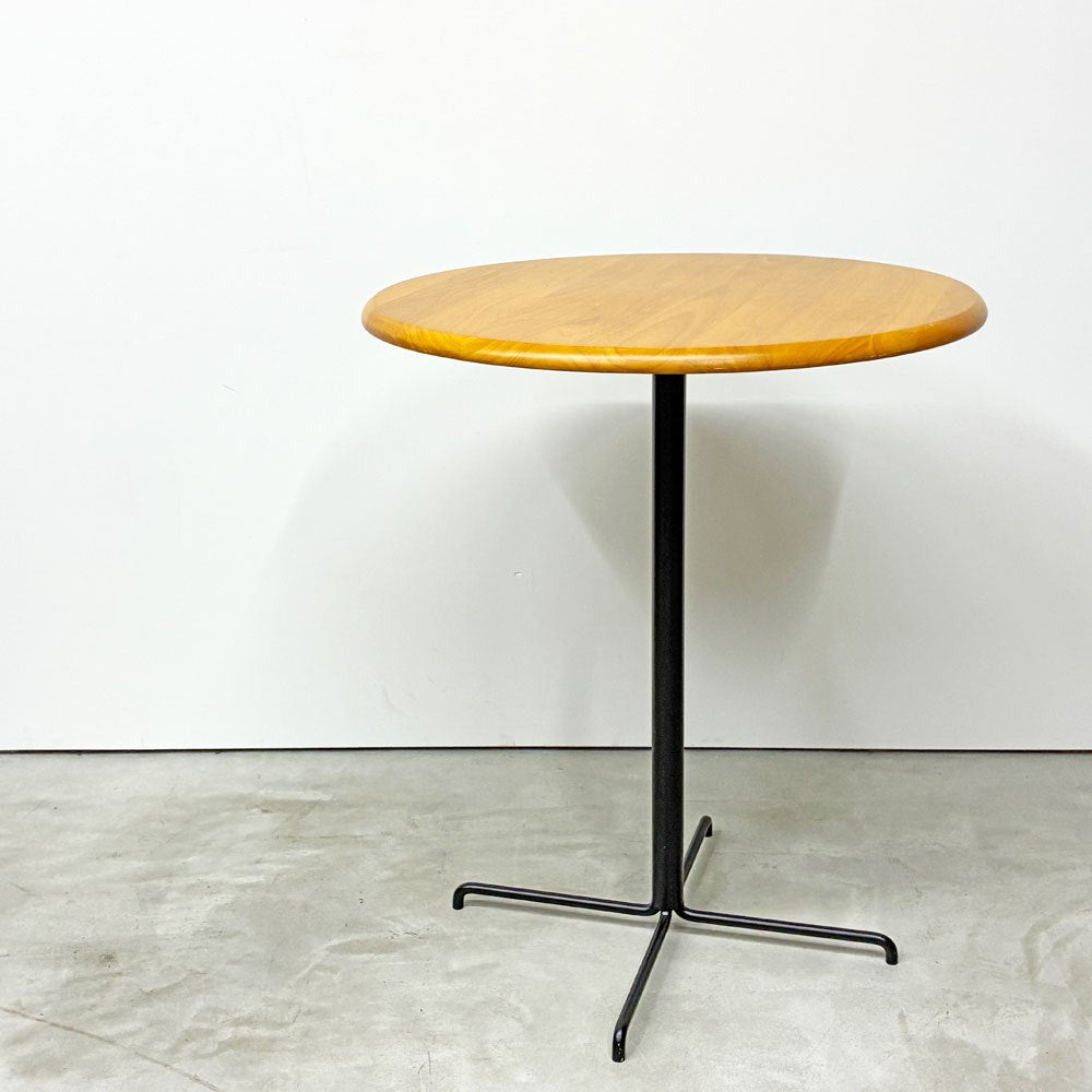 弘益 KOEKI カフェテーブル ラウンドテーブル 木製天板 Φ60cm H70cm オフィス家具 店舗什器 ◎