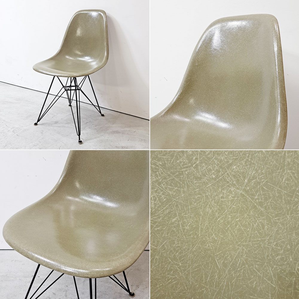 ハーマンミラー Herman Miller ビンテージ サイドシェルチェア ダイニングチェア 2nd FRP グレージュ エッフェルベース イームズ ミッドセンチュリーモダン取扱い ●