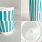 ヘーゼルアトラス Hazel Atlas  キャンディストライプ Candy Stripe ガラスタンブラー グリーン ミルクガラス 耐熱  50年代 USビンテージ ■