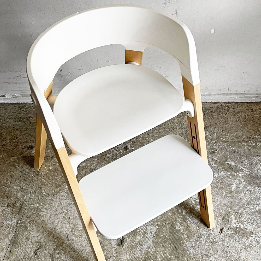 ストッケ STOKKE ステップス Steps ハイチェア オールインワンシーティングシステム ベビーチェア キッズチェア ホワイト 北欧 ■