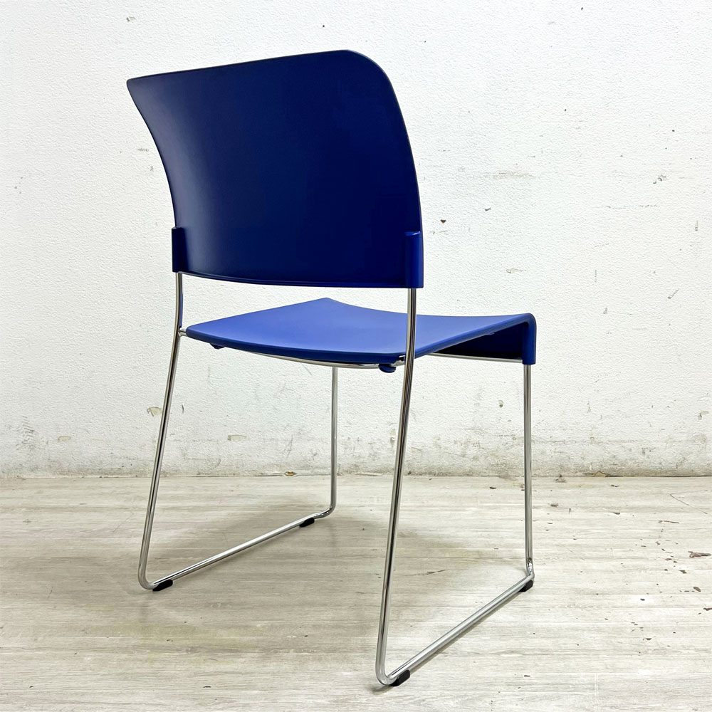 ヴィトラ Vitra シムチェア Sim chair スタッキングチェア ジャスパーモリソン ブルー 参考定価￥50,600 C ●
