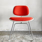 ハーマンミラー Herman Miller ツーピースプラスチックチェア Two Piece Plastic Chair DCM ホワイト オレンジ ファブリック張替済 ビンテージ 希少 ■