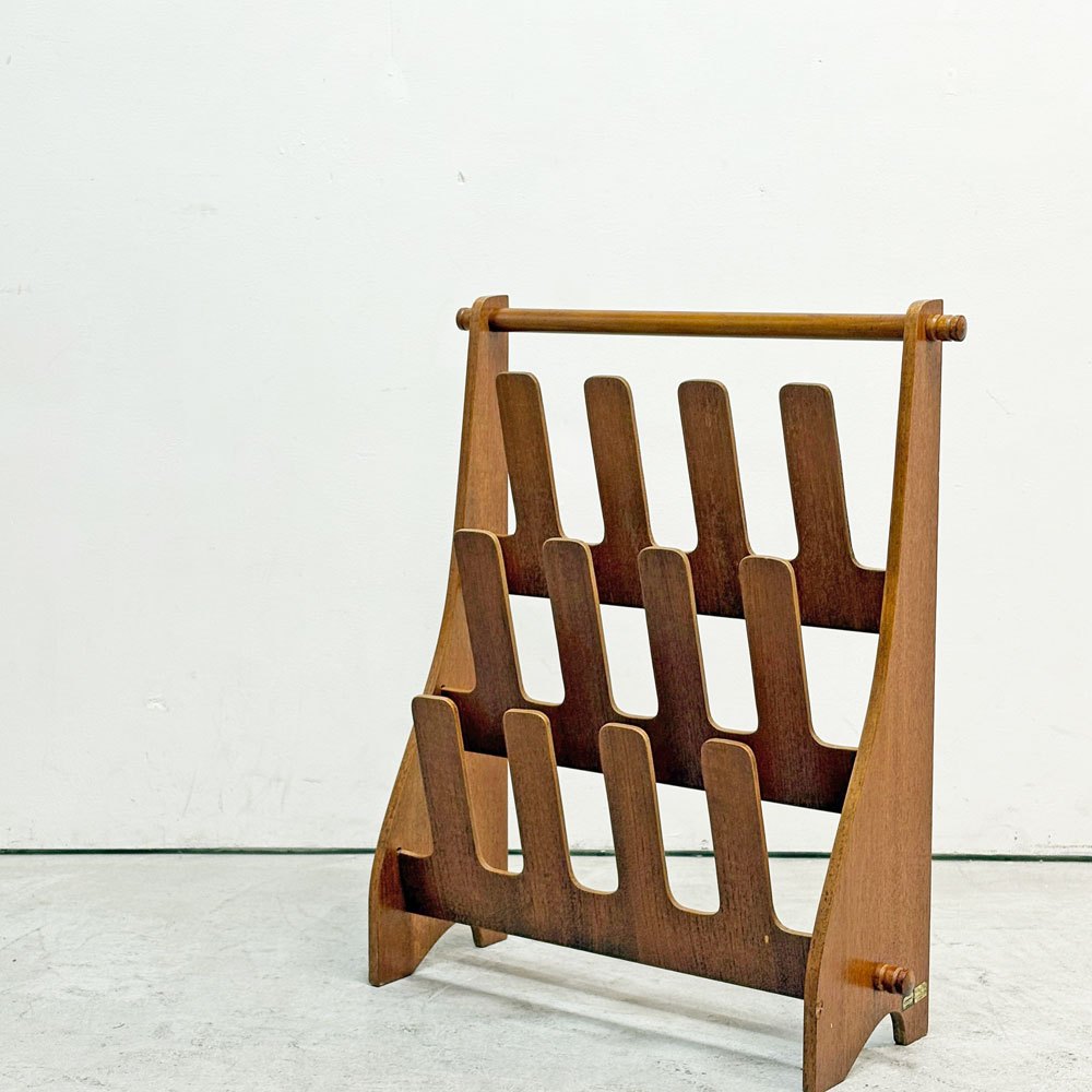 サイトーウッド SAITO WOOD チーク材 スリッパラック 4×3 プライウッド ビンテージ 北欧スタイル ●