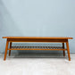 パシフィックファニチャーサービス P.F.S. ローテーブル DH TEA TABLE WITH SHELF Lサイズ W120cm ナラ材 マガジンラック付 ダークブラウン 定価：￥70,400- ◎