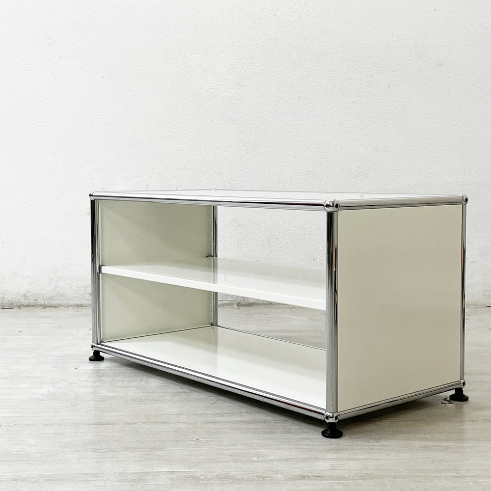 USMハラー USM Haller モジュラーファニチャー ハラーシステム AVボード ローボード ディバイダーシェルフ ピュアホワイト スイス ●