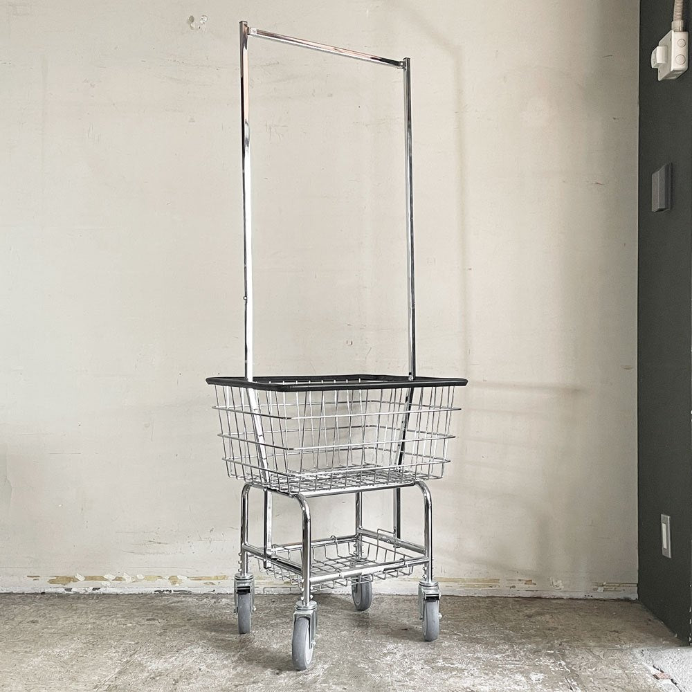 ダルトン DULTON ランドリー カート ウィズ ポール ラック LAUNDRY CART WITH POLE RACK シルバー ハンガーラック キャスター ■