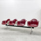 ハーマンミラー Herman Miller ビンテージ エアポートベンチ タンデムシート 4連 アームシェル用ベース イームズ 〓