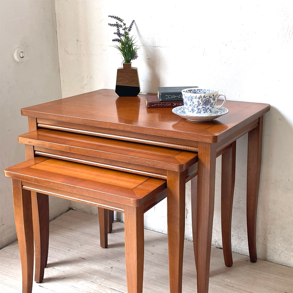 セルバ SELVA ネストテーブル Nest Table イタリア 入れ子式木製テーブル サイドテーブル 伝統工芸 ★