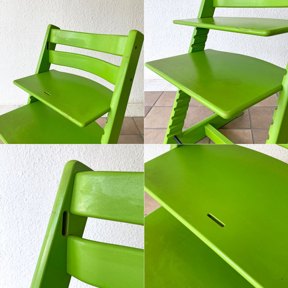 ストッケ STOKKE トリップトラップ TRIPP TRAPP ベビーチェア キッズチェア S/N4～ グリーン ノルウェー 北欧家具 ◇