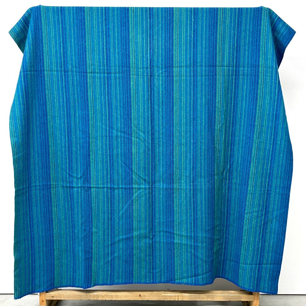 ティドストランド Tidstrand ウールブランケット ブルー × グリーン 150×230cm ヴィオラ・グラーステン Viola Grasten 皇室御用達 スウェーデンビンテージ ◎