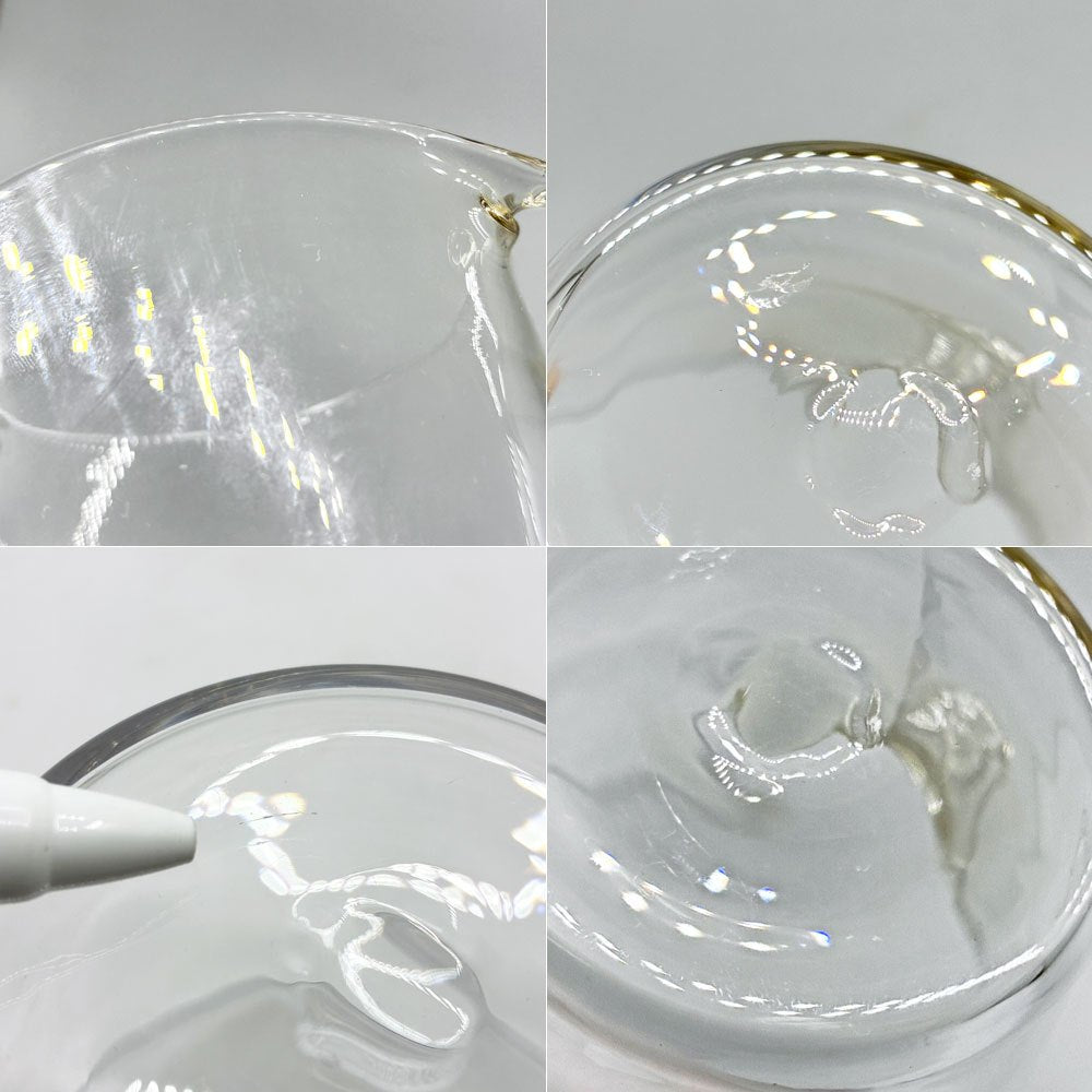 稲葉知子 片口カップ 吹きガラス H7.5cm 現代作家 ●