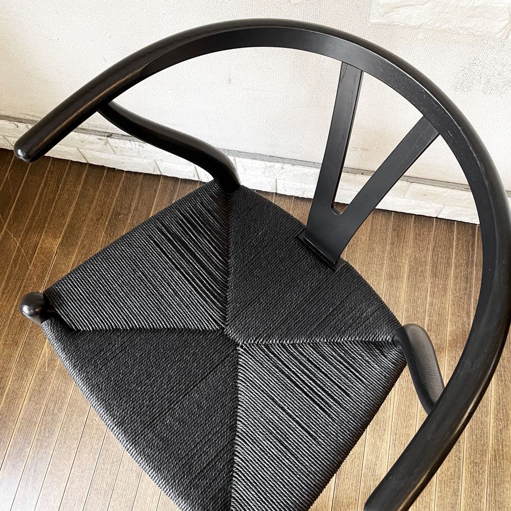 カールハンセン＆サン Carl Hansen & Son CH24 Low Yチェア オーク材 ブラックラッカー×ブラックペーパーコード ハンス・J・ウェグナー デンマーク 北欧家具  定価￥199,100- ◎