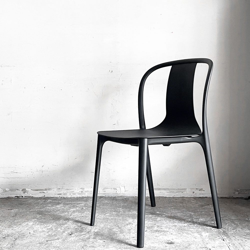 ヴィトラ Vitra ベルヴィルチェア Belleville Chair ダイニングチェア スタッキングチェア ディープブラック ロナン & エルワン・ブルレック B ■