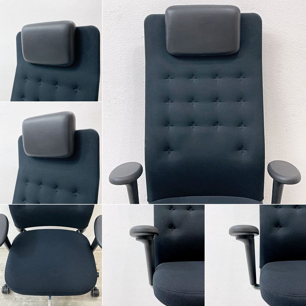 ヴィトラ vitra IDトリム ID Trim L 2Dアームレスト オフィスチェア デスクチェア ハイバック ヘッドレスト付き アントニオ・チッテリオ 参考定価￥242,000- ●