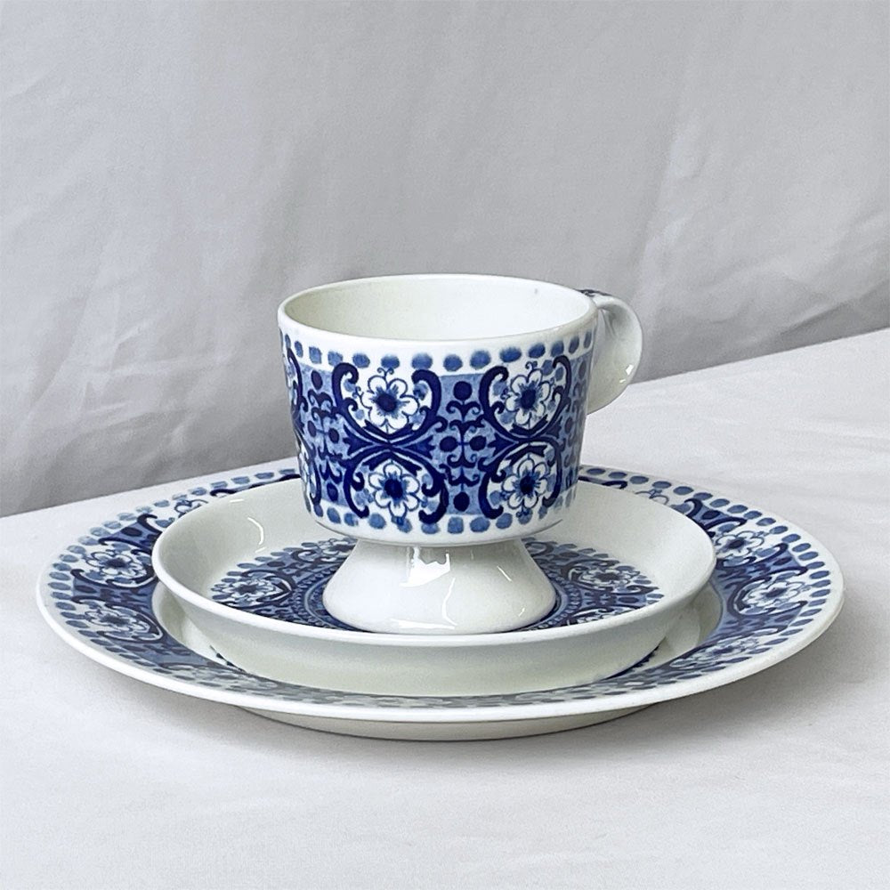 アラビア ARABIA アリ ALI ブルー カップ＆ソーサー トリオ ライヤ・ウオシッキネン 北欧ビンテージ フィンランド ◇
