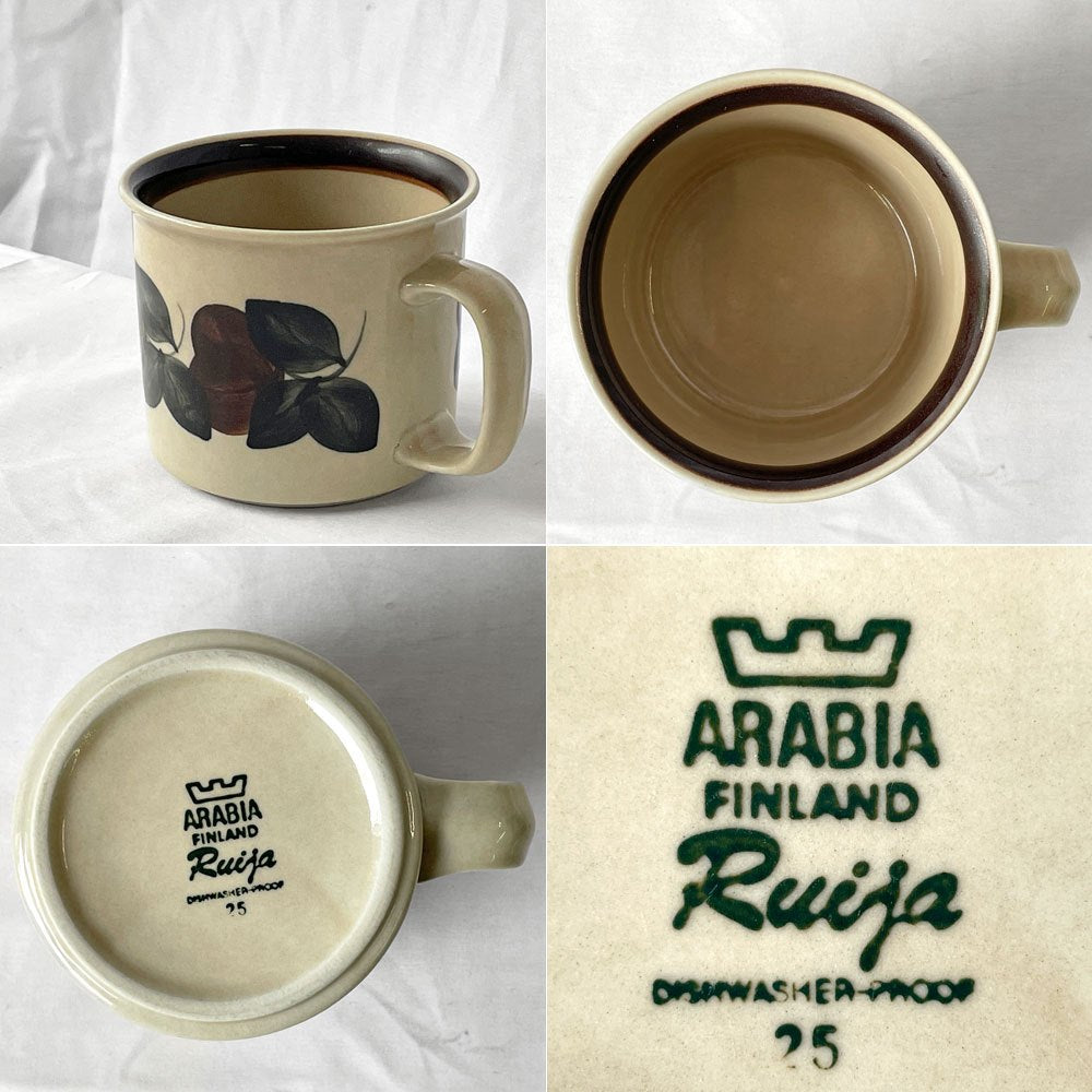 アラビア ARABIA ルイージャ Ruija ビッグ マグカップ Dハンドル フィンランド 北欧食器 ビンテージ◇