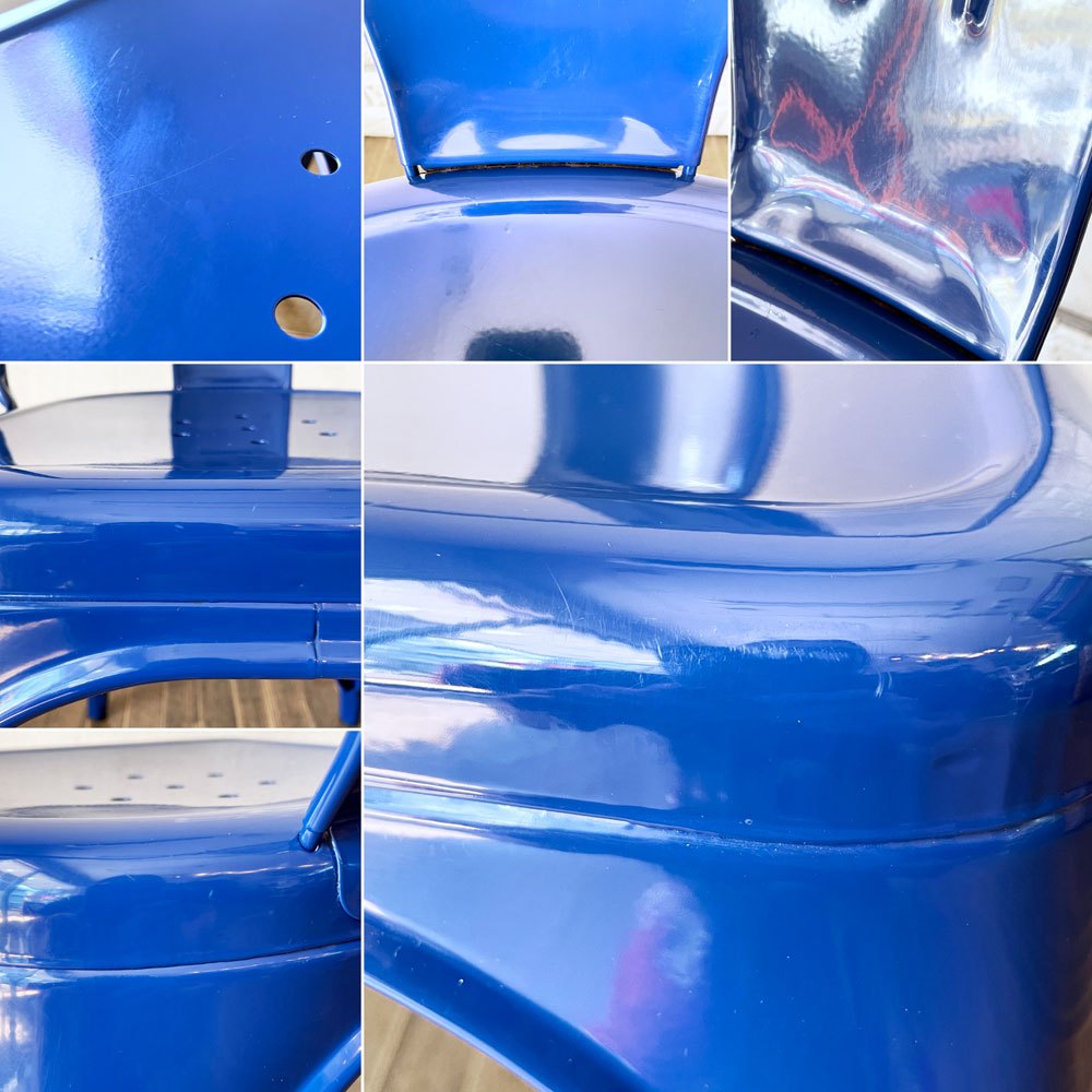 トリックス TOLIX エーチェア A-chair ダイニングチェア スタッキングチェア スチール製 ネイビー グザビエ・ポシャール フランス 定価￥99,000- 廃番カラー ◎