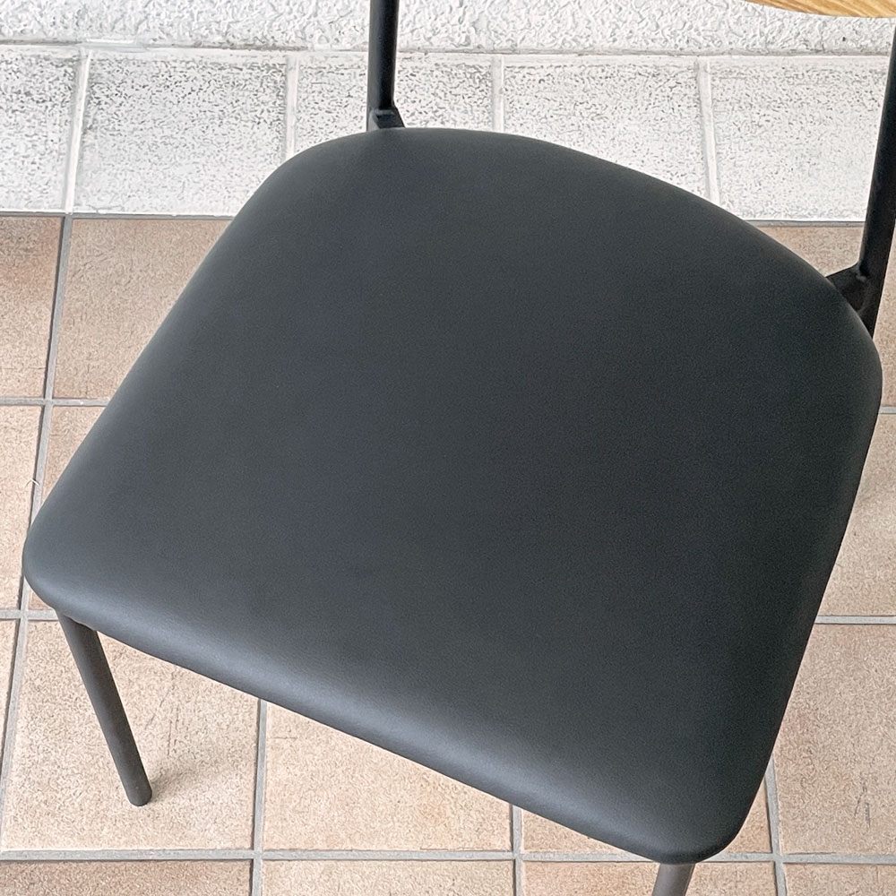 ノラ nora. ジャガー JAGUAR ダイニングチェア アッシュ スチール プライウッド PVCレザー 関家具 展示美品 ◇