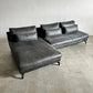 リラックスフォーム RELAX FORM グラシエーロ GLACIERO カウチソファ 2P ＋ シェーズロング セット W261cm 美品 レザーテックス 参考価格235,675円の品 関家具 〓