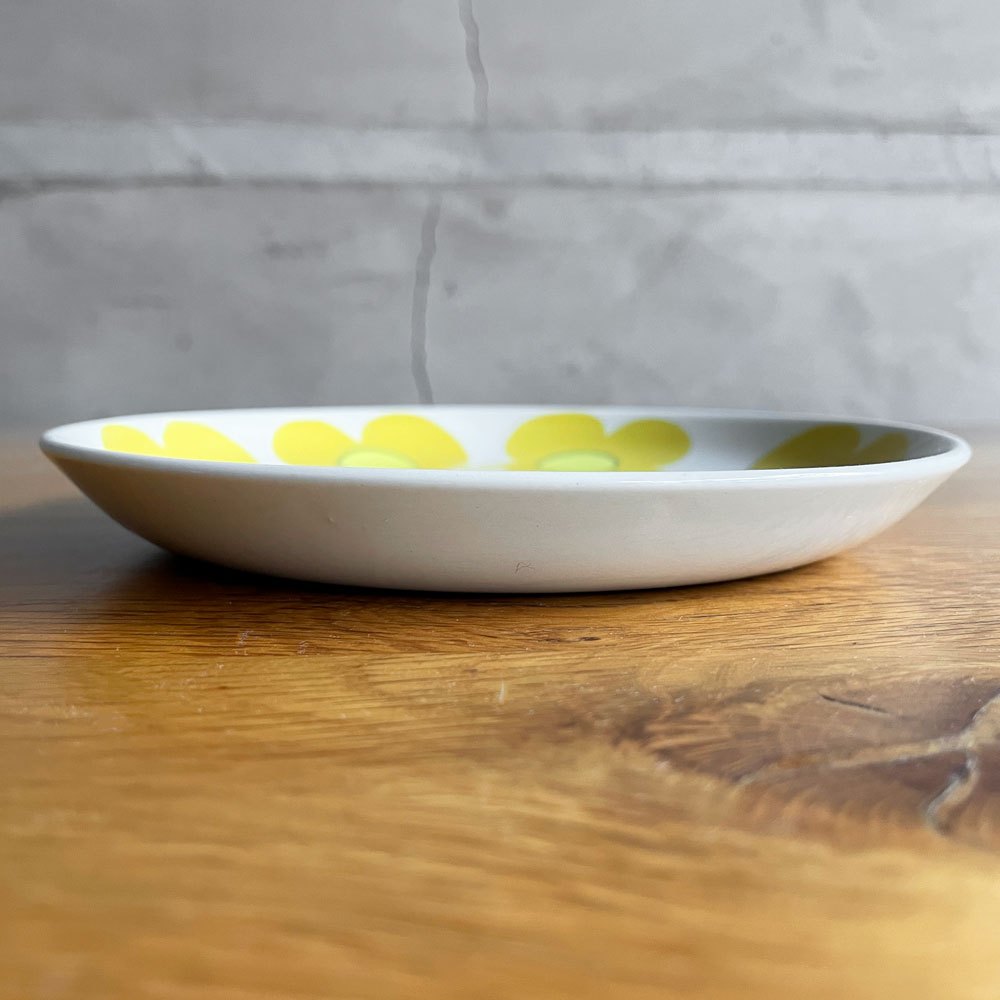 アラビア ARABIA アウリンコ Aurinko プレート 丸皿 17cm イエロー 陶器 北欧食器 エステリ・トムラ Esteri Tomula 1973～1974年製造 ビンテージ♪