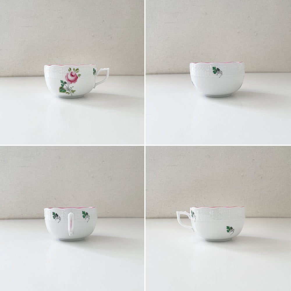 ヘレンド HEREND ウィーンの薔薇 ティーカップ＆ソーサー C/S ピンク 陶器 ハンガリー 定価￥38,500- A ◎