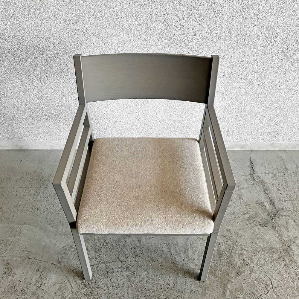マスターウォール MASTERWAL グレイズ GRAY'S ARM CHAIR アームチェア ホワイトオーク材 ライトグレー ファブリック座面 アイボリー系 廃番仕様 展示品 〓