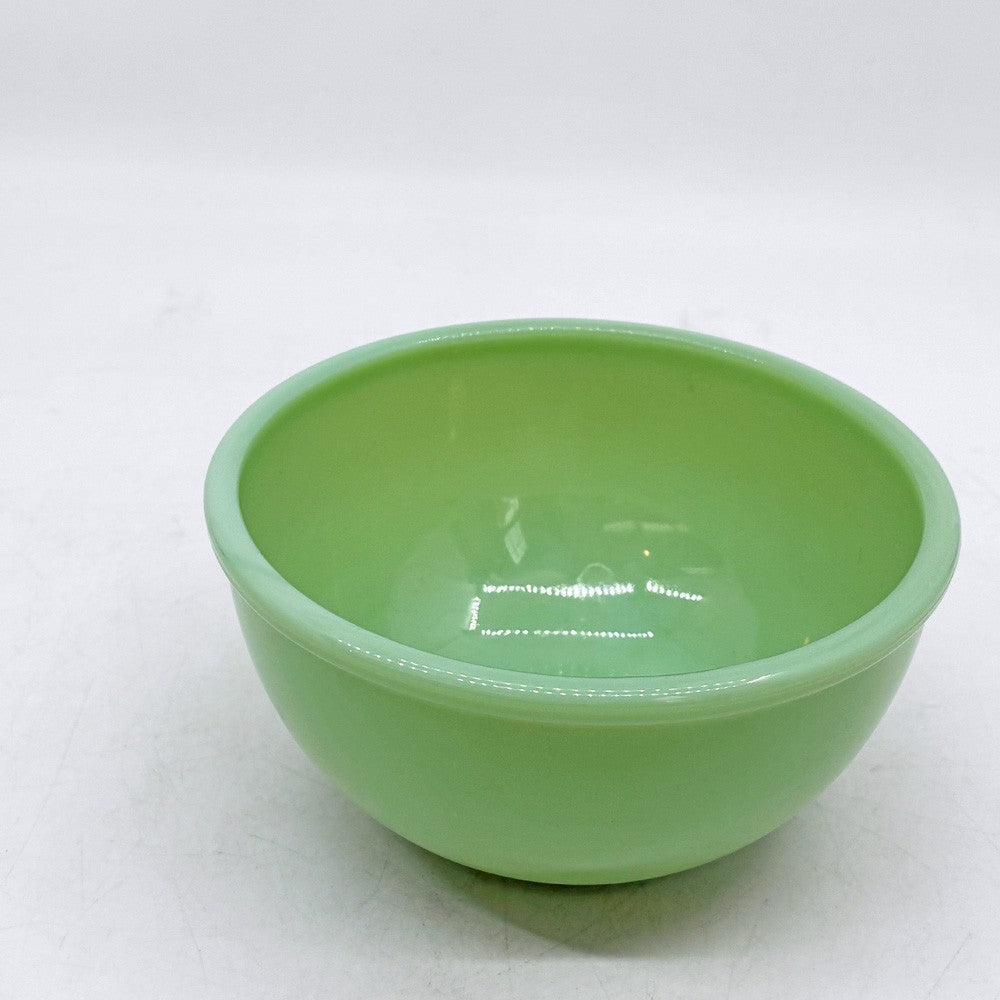 ファイヤーキング FIRE KING ジェダイ JADE-ITE ビーデッドエッジボウル 12.5cm ミルクガラス USビンテージ アンカーホッキング ●
