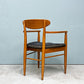 アクメファニチャー ACME Furniture トラッセル アームチェア TRESTLES ARM CHAIR ダイニングチェア ウォールナット ファブリックシート USビンテージスタイル 現状品 B ◎