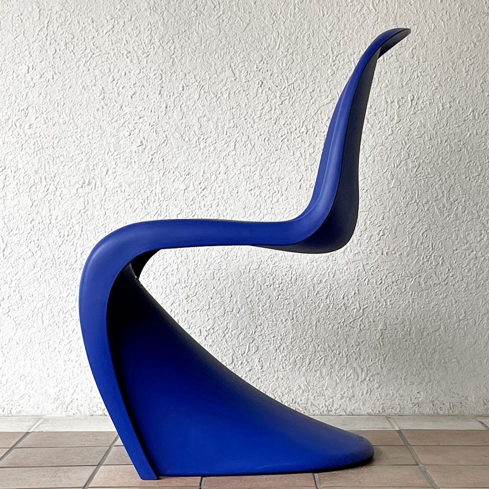 ヴィトラ vitra パントンチェア ダイニングチェア スタッキング ブルー ヴェルナー・パントン ミッドセンチュリー 定価58,300円 A ◇
