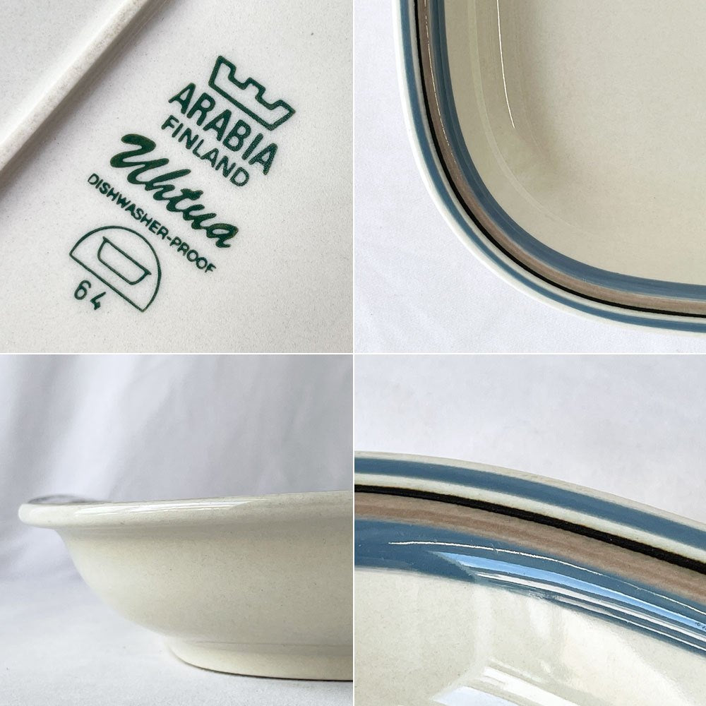 アラビア ARABIA ウートゥア Uhtua スクエアプレート 長皿 深皿 大皿 W34.5cm ウラ・プロコッペ フィンランド 北欧食器 ◇