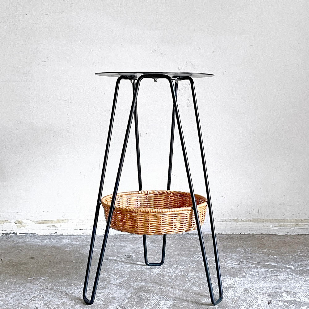 イデー IDEE ワラビー WALLABY SIDE TABLE サイドテーブル ラタン スチール ブラック ナチュラルデザイン ■