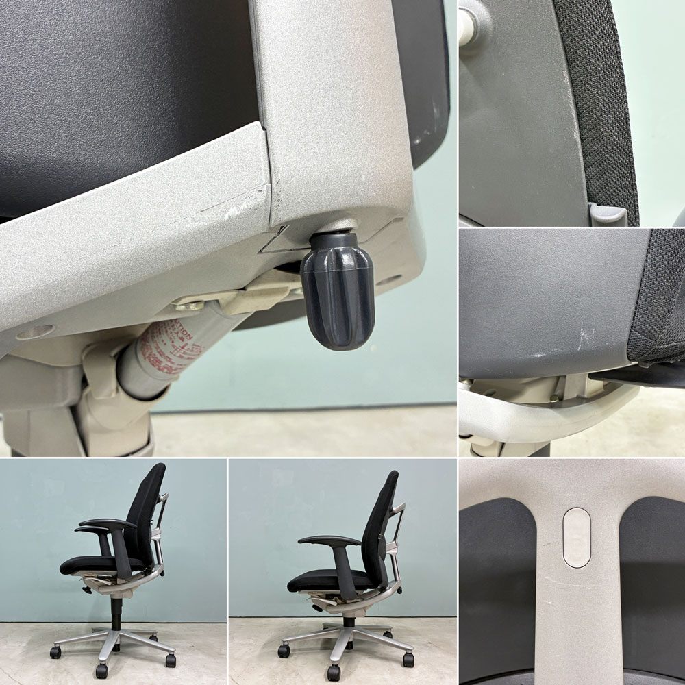 内田洋行 UCHIDA キャストチェア CAST CHAIR デスクチェア オフィスチェア ファブリック キャスター付 説明書付 ◎