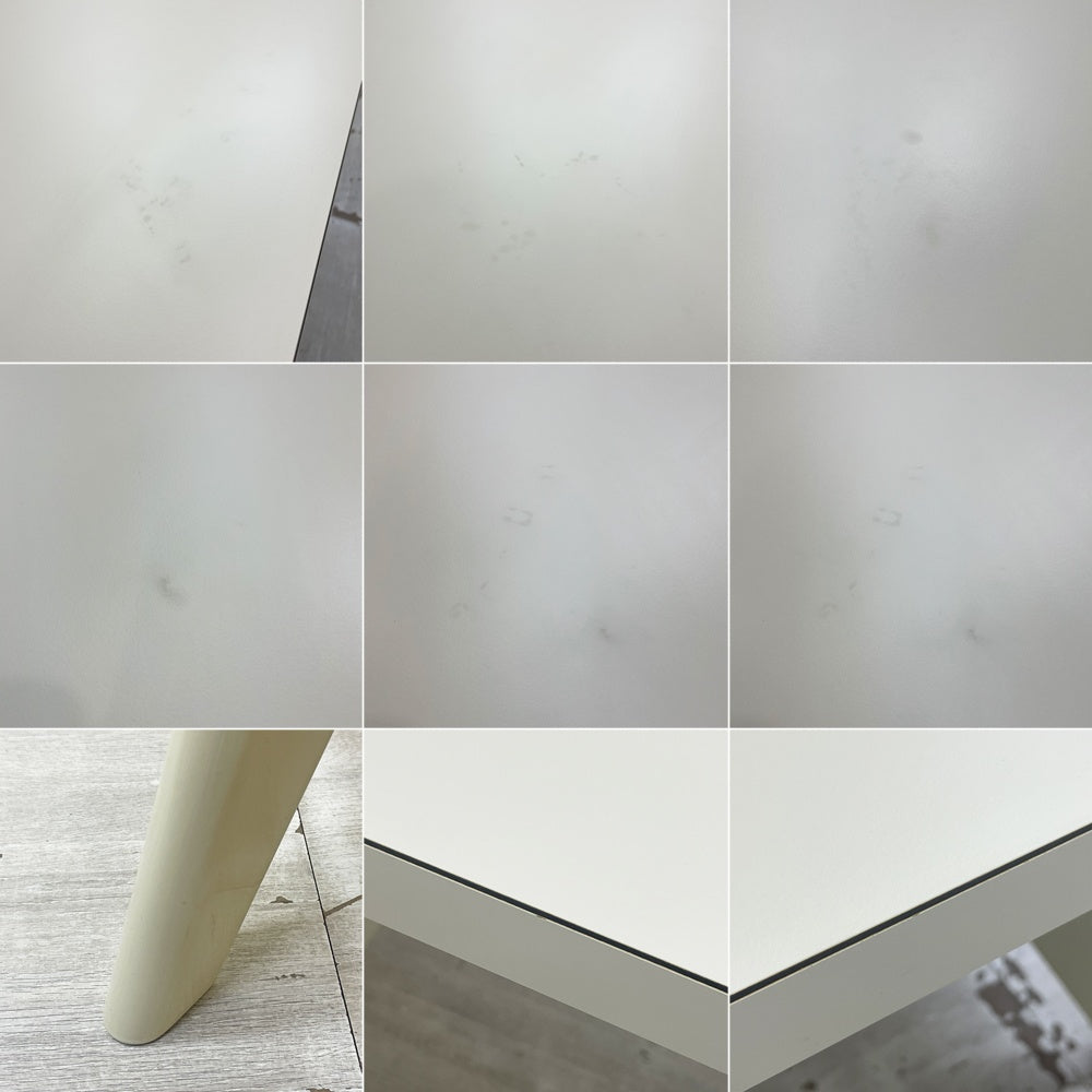 ヴィトラ vitra EMターブル EM Table ダイニングテーブル アイボリー × ブランコロンブ W180cm ジャン・プルーヴェ ラミネート天板 モダン 参考価格\484,000- ●