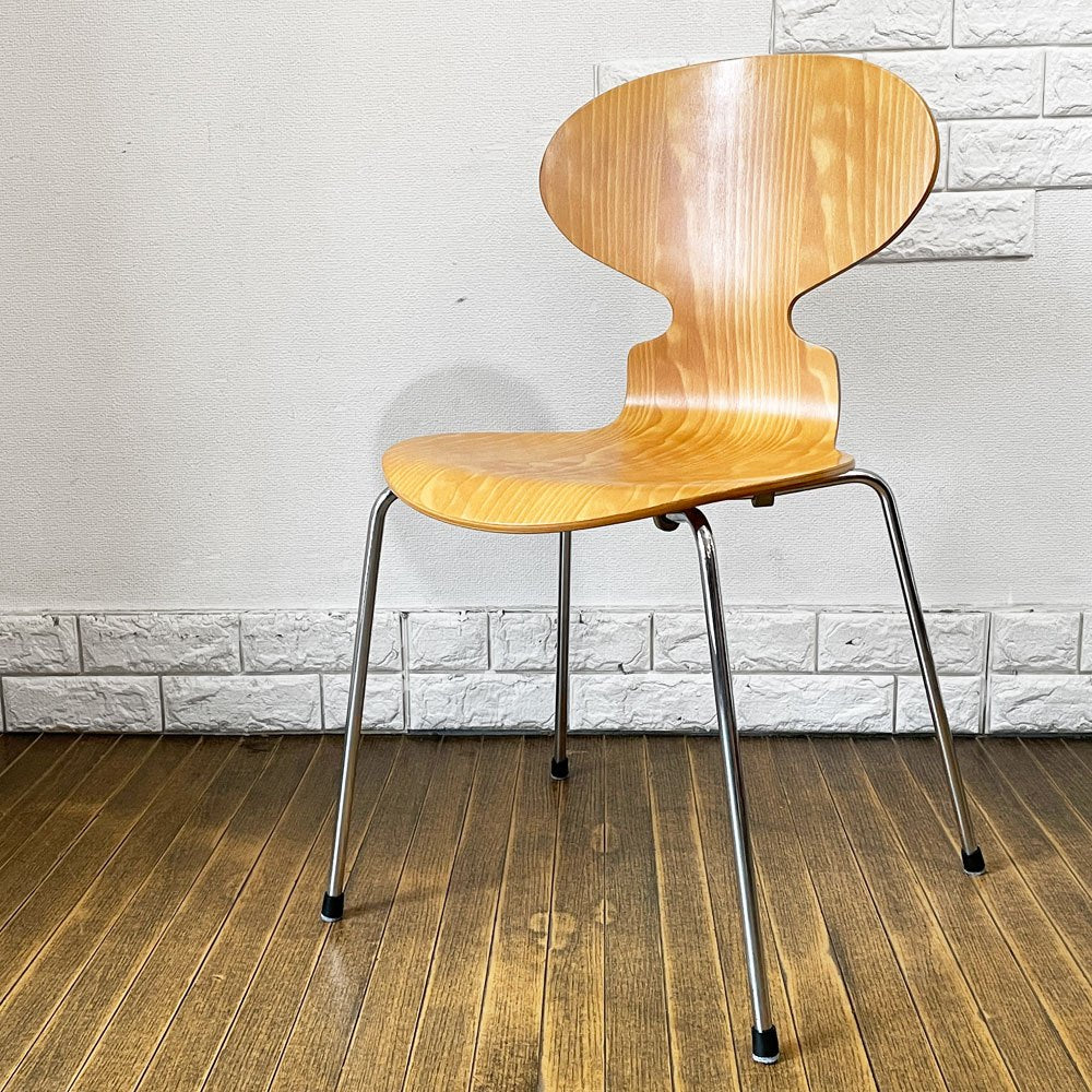 フリッツハンセン Fritz Hansen 3101 アリンコチェア アントチェア 4本脚 ナチュラルビーチ ラッカー仕上げ フェルトグライズ アルネ・ヤコブセン A ◎