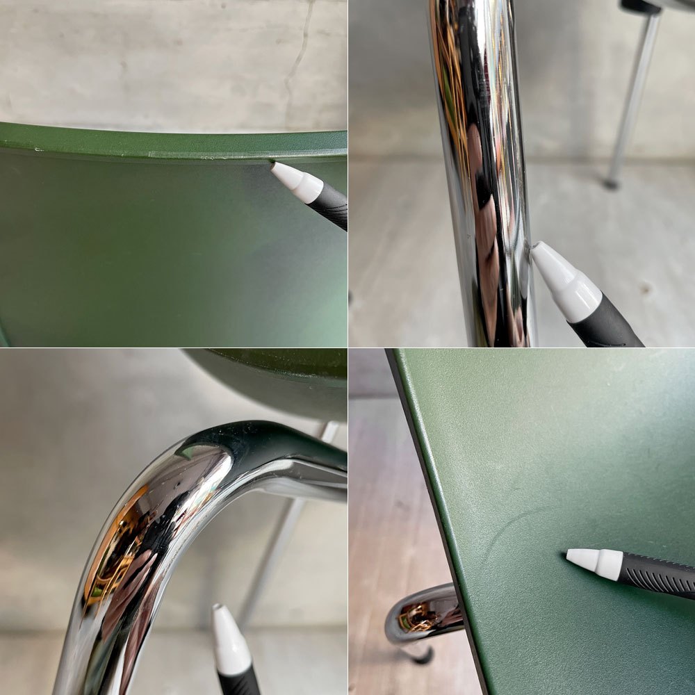 ヴィトラ vitra ハルチューブ HAL Tube サイドチェア ダイニングチェア グリーン スタッカブル ジャスパー・モリソン C ♪