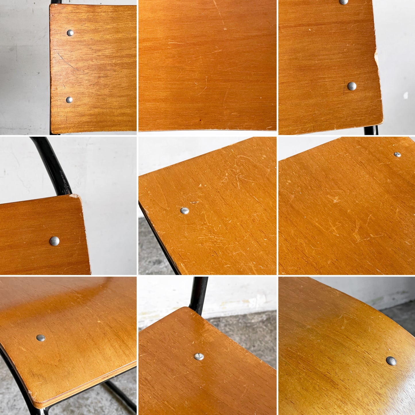 クラッシュゲート CRASH GATE ノットアンティークス Knot antiques ブルーノチェア RP6 BLUNO CHAIR スタッキングチェア プライウッド スチールレッグ ブラック 関家具 A ■