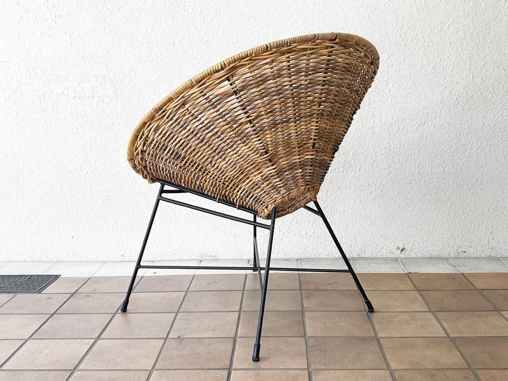 ジャーナルスタンダード ファニチャー journal standard furniture モントークチェア Montauk chair ラウンジチェア ラタン×アイアン ◇